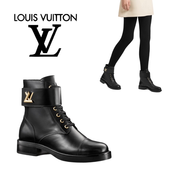 LOUIS VUITTON GOLD LV Wonderland Ranger Boots 8.5